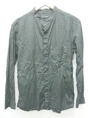 ◇ Θ nano universe ナノユニバース スタンドカラー 長袖 シャツ サイズS ブラック メンズ P  【1409250041969】