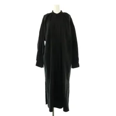 ハイク HYKE 16117 LINEN SMOCK DRESS ワンピース リネン混 1 ブラック /ES ■OSのサムネイル
