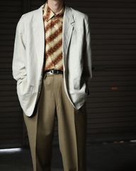 linen × cotton padless tailored jacket écru color リネン × コットン イージー テーラードジャケット シングルブレステッド エクリュカラー キナリ エクリュカラー