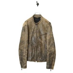 VINTAGE COW LEATHER SINGLE RIDERS JAKCET/S