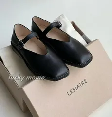 新品 LEMAIRE ルメール レディース ファッション ローファー・革靴 レザー ブラック