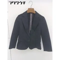 ◇ ef-de エフデ 1B シングル 長袖 テーラードジャケット ブレザー サイズ 7 ブラック レディース  【1109090007049】のサムネイル