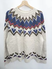 ◇ ⊇ CIAOPANIC TYPY チャオパニックティピー 長袖 ニット セーター サイズL ライトベージュ系 マルチ メンズ P  【1409090019593】