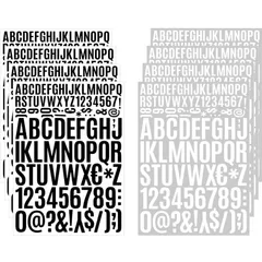 【数量限定】アルファベット 数字 シール 8枚セット 2と4cm 黒と白 数字 大文字 小文字 ステッカー 手帳シール 防水 自己粘着 ビニール DIY シール サイン用デカール 祭り 壁紙 (黒と白)