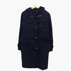 ロデオクラウンズ Rodeo Crowns ダッフル コート ミドル丈 フード メルトン 無地 シンプル 肩ヨーク ウール混 綿混 M ブラック 黒 /HT18のサムネイル