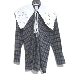 【極美品】PATOU パトゥ　刺繍レースカラー　チェック　シルクブラウス　リボン 2025年最新】patou ブラウスの人気アイテム - メルカリ