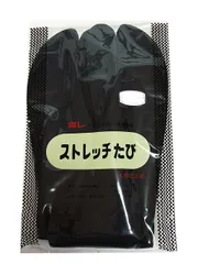 メンズ　紳士用　東レ　ストレッチ足袋　黒足袋　5枚コハゼ　男性　LL／4Lサイズ　ブンラク