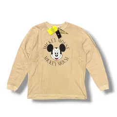 参考上代6930円 未使用品 GOOD ROCK SPEED 24AW MICKEY MOUSE DESIGN LS TEE ミッキープリント ロングスリーブTシャツ 長袖カットソー グッドロックスピード ライトベージュ