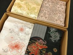 服部織物　袋帯　白鳥緞子　唐織波柄　六通 服部織物 袋帯 白鳥緞子 唐織波柄 六通 - メルカリ