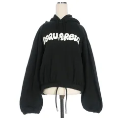 ディースクエアード DSQUARED2 23AW D2 ONION HOODIE オニオンパーカー ロゴプリント フーディ 長袖 XS ブラック 黒 S72GU0443 国内正規のサムネイル
