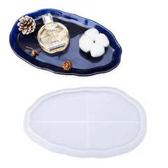 DIYBravo トレイ形 シリコンモールド 楕円形 不規則 収納用 1セット エポキシ樹脂UVレジン 置き皿 小物入れ 皿型 フルーツプレート 手作り パーティー装飾 手芸用品 贈り物 抜き型 (トレイ型01) 1