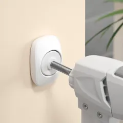 人気商品ウォールセーバー 4個入 ベビーゲート SAFELON つっぱり棒 つっぱりタイプ 滑り止め 赤ちゃん 子供安全対策 ペット 壁を傷つかず 猫犬 穴あけ不要 取付簡単（ホワイト）