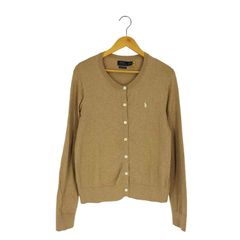 ポロラルフローレン POLO RALPH LAUREN PIMA COTTON ピマコットン ポニー刺繍 ニット カーディガン レディース import：L 