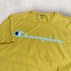US古着 Champion チャンピオン ロゴマーク Tシャツ XL イエロー