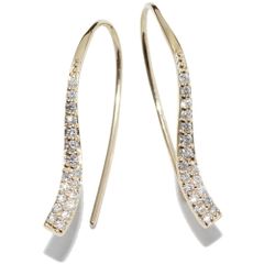 ピアス K18YG ダイヤ0.20ct フックピアス