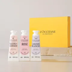 ロクシタン(L'OCCITANE) ミニハンドクリームトリオ フルールフドスリジエサクラ＆ローズ＆ラヴァンドブランシュ ミニサイズのハンドクリーム3本ギフトセット プチギフト 誕生日 女性 男性 人気 送別 クリスマス プレゼント ギフト