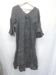 ◇ ⊇ IENA イエナ フレアスリーブ 長袖 ロング ワンピース サイズ36 ブラック系 レディース E  【1507100000149】