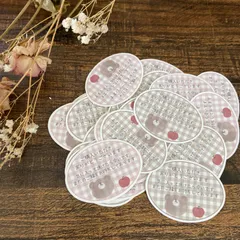 No.69 くまさん×りんご ダイカット サンキューシール