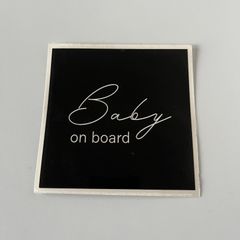 Baby on board　ベビーオンボード　赤ちゃんが乗っています　カーステッカー