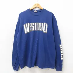 XL/古着 チャンピオン Champion 長袖 ビンテージ Tシャツ メンズ 00s ウエストフィールド コットン クルーネック 青 ブルー 25may23 中古