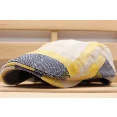 ハンチング帽子 チェック柄 綿 キャップ 帽子 56cm~58cm メンズ ・レディース YE 新作 HC247-4