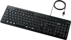 エレコム 有線 フルキーボード 静音設計 抗菌 ブラック TK-FCM114SKBK
