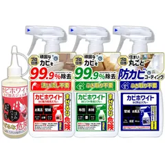 カビ取り剤のカビホワイト 4点セット カビ除去ジェル180g入り・スプレー各450ml入り ビーワンショップ