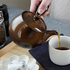 【新品※ショップ出品】萬古焼 コーヒー急須 珈琲急須 万古焼 急須 コーヒー 珈琲 コーヒーオイル アロマ成分 抽出 ステンレス茶こし ペーパーフィルター不使用 釉薬不使用 陶器 四日市 伝統工芸品
