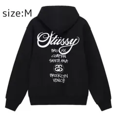 プレ値・即完モデル】stussy パーカー zip付 サイズM ブラック