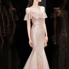 オフショル マーメイドイブニングドレス?.?