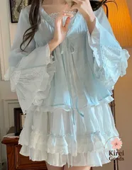 axes femme カーディガン レース袖フリルボレロ レディース