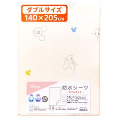 un doudou ディズニー ダブルサイズ 防水シーツ 140×205cm ミッキー＆ミニー ピーチスキン生地 吸水加工 四隅ゴム ベビー用品 新品 新生児 添い寝 在宅 介護用品 防水カバー おねしょシーツ NZ3226-Z