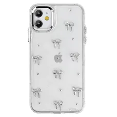 【新着商品】(iPhone16e) いphone 【竹下工房あんしんサービス付帯】iphoneケース かわいい 韓国 クリア ラメ キラキラ スマホケース リボン 【リボン×キラキラ】竹下工房