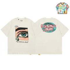 【今日特価】GALLERY DEPT. ?金 洗水做旧破洞 印花 T シャツ-1