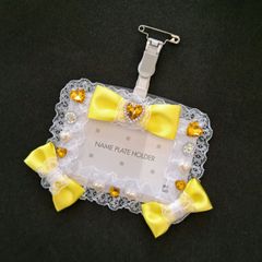 推し活グッズ 名札ケース 推し活名札 イエロー 黄色担当  ネームホルダー カード入れ パスケース 社員証入れ 保護者名札 握手会 コンカフェ イベント 推しカラープレゼント プチギフト