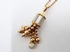 K18 ネックレス ROBERTO COIN 稀少 約23.7g PRINCESS FLOWER ペンダント ダイヤモンド -Roberto Coin