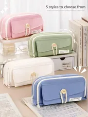 ペンケース 大容量 筆箱 おしゃれ pen case ペン入れ シンプル かわいい ペンポーチ 筆入れ 文具収納 便利 キャンバス 無地 多機能 社会人 中学生 小学生 高校生 大学生 男の子 女の子 学生用 昇進 xzxiaoyun335