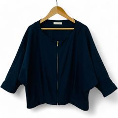 エージーバイアクアガール　Mサイズ　ブラウス　紺　ネイビー　ファスナー付
