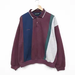 XL/古着 ピエールカルダン 長袖 スウェット メンズ 90s 襟付き マルチカラー エンジ他 25oct11 中古 スエット トレーナー トップスのサムネイル