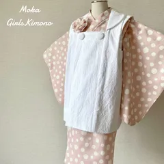 3歳お着物＆被布セット　女の子　ピンク×ホワイト　ハンドメイド