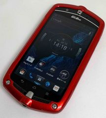 au G'zOne CAL21 CASIO Android スマホ レッド 赤 京セラ