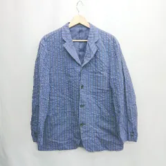 ◇ ⊇ UNITED ARROWS BLUE LABEL ストライプ 長袖 シャツジャケット サイズL ブルー系 メンズ E  【1503050029520】