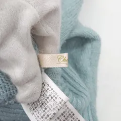 ◇ ⊇ Chez toi　シェトワ 丸首 長袖 タートルネックニット サイズF クリアブルー系 レディース E  【1505220016767】