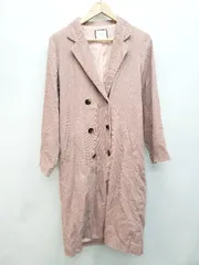 ◇ jouetie ジュエティ コーデュロイ ロング 長袖 チェスターコート サイズM ピンク レディース P  【1404040007224】のサムネイル