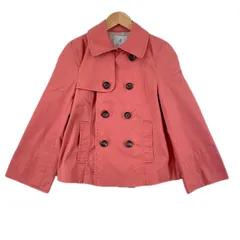 美品 ROPE PICNIC ロペピクニック ダブルブレスト 無地 秋冬 AW ジャケット コットン ピンク レディース 38【古着】【中古】【送料無料】