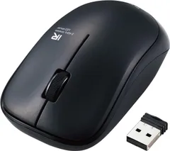エレコム(ELECOM) ワイヤレスマウス 無線2.4GHz レジーバー接続 ENELO 抗菌 静音 電池寿命約2.5年 3ボタン ブラック M-IR07DRSKBK