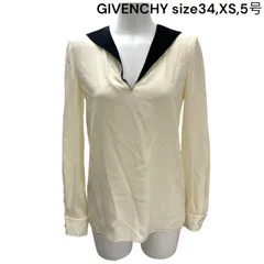 ジバンシィ GIVENCHY シャツ ブラウス 長袖 オフホワイト シルク 34,XS,5号 レディース S5Q300のサムネイル