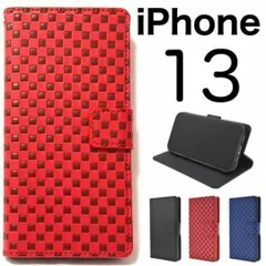 iPhone 13 アイフォン チェック柄 手帳型ケース