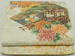 平和屋着物◎六通柄袋帯　唐織　御所解花篭　金銀糸　正絹　逸品　AAAD4873Awjのサムネイル