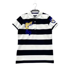 サイズ：0 PEARLY GATES パーリーゲイツ  半袖ポロシャツ ボーダー柄 ホワイト系 [240101518670] ゴルフウェア レディース ストスト